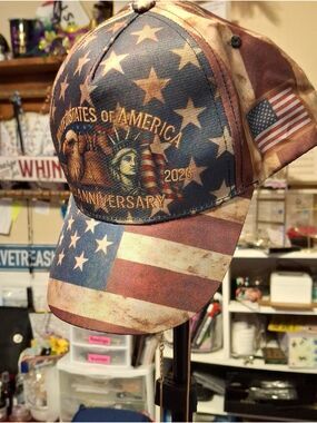 Patriotic 250th Anniversary Of USA Flag Baseball Cap - Stars & Stripes